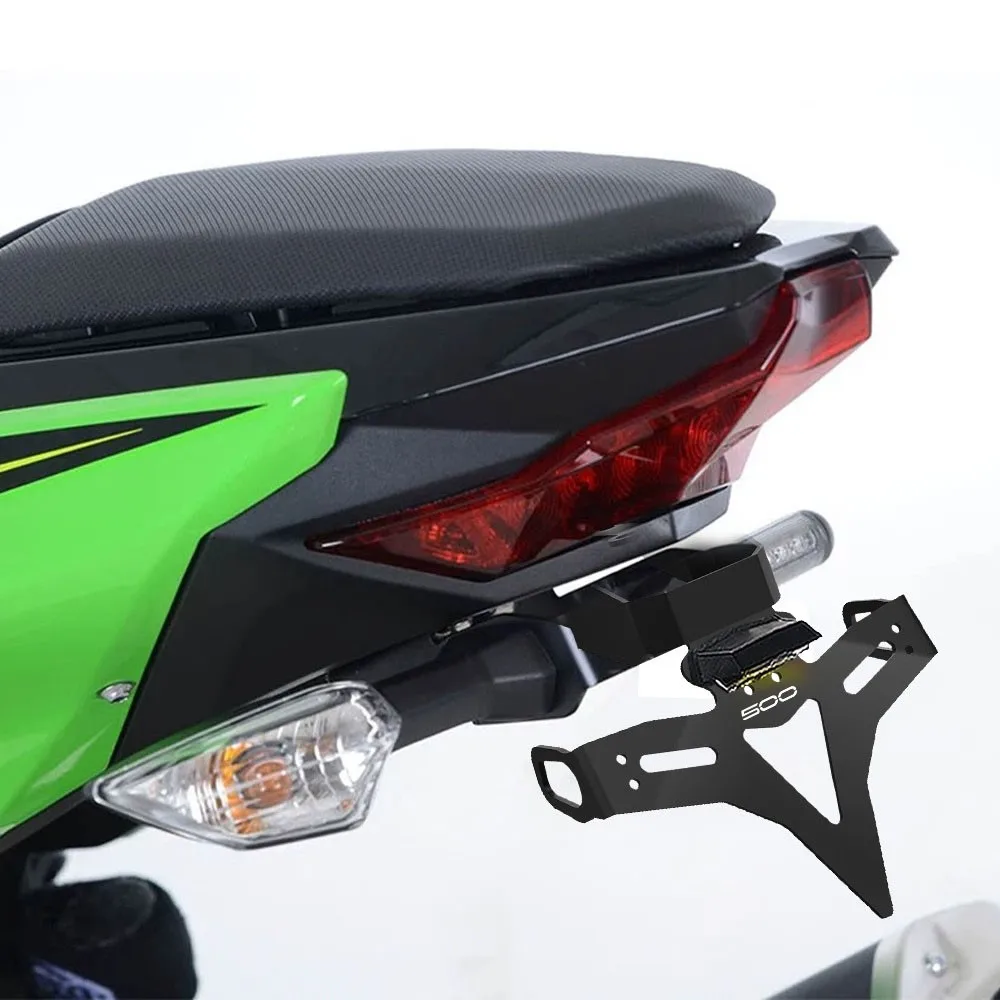 

2024 For Kawasaki Ninja 500/Z500 400/Z400 2018-2024 Motorcycle CNC License Plate Holder LED Turn Signal Lights Tail Tidy Fender