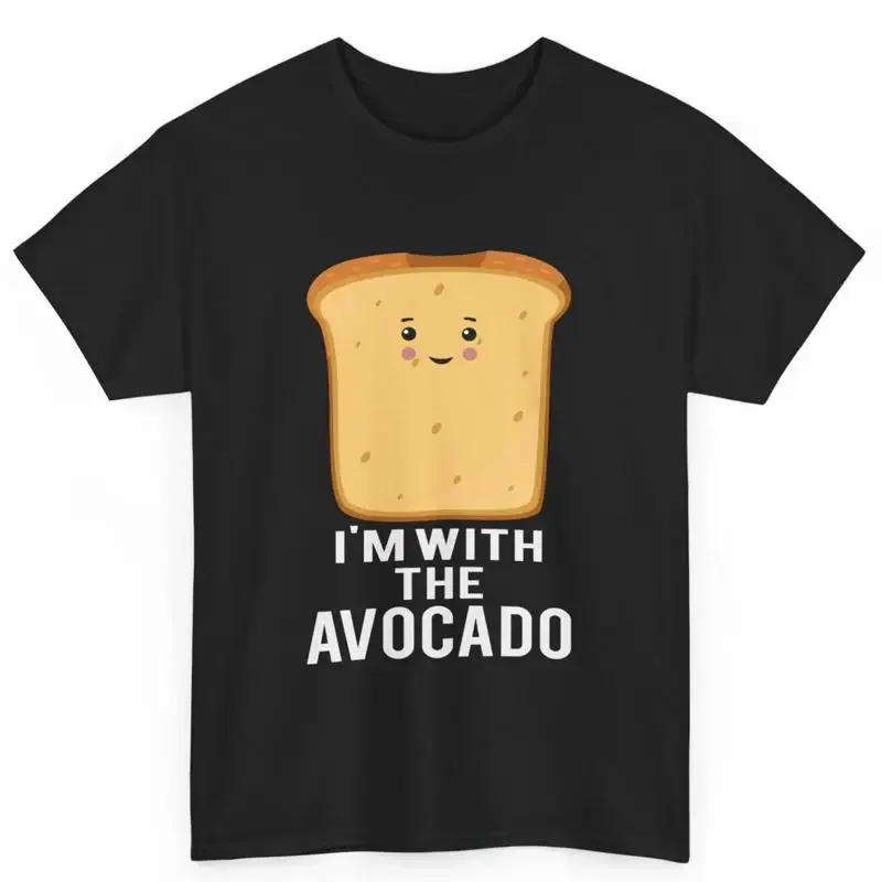 Toast Costume I'M With Avocado Halloween Family Look Cotton T Shirt