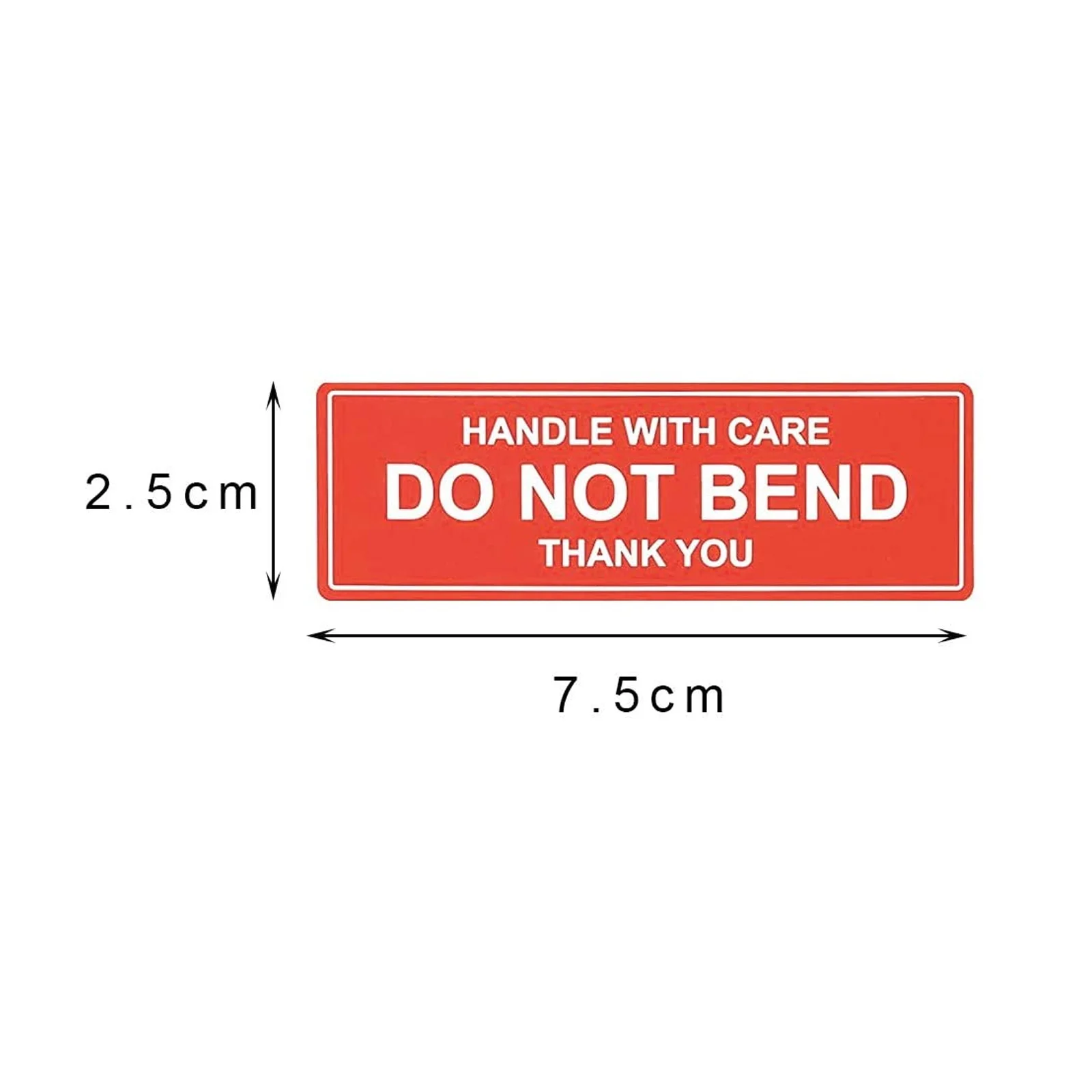 150Pcs Handle with Care Shipping Labels Fragile Warning Stickers Do Not Bend Thank You Adhesive Red Sticker Fragile Sticker