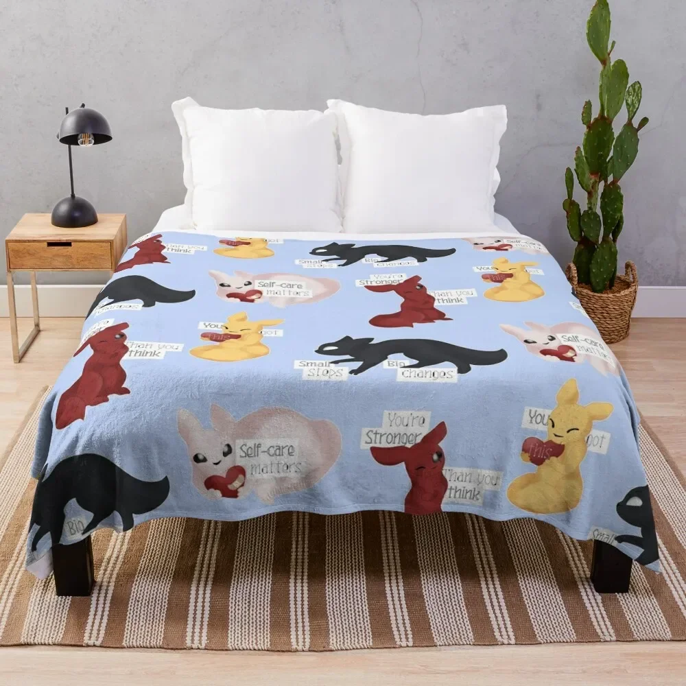 

Rain World Slugcats [Motivational Quotes] Throw Blanket Furry Multi-Purpose christmas gifts Thermal Blankets