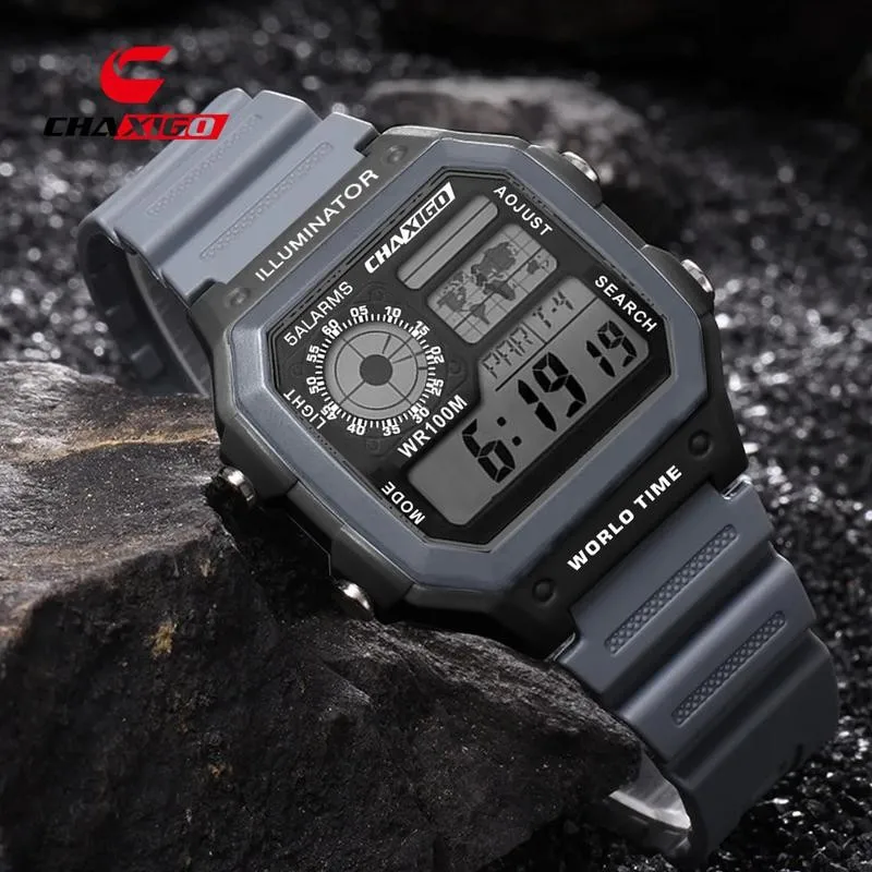 

CHAXIGO multifunctional electronic silicone watch strap transparent PC design environmentally friendly luminous waterproof
