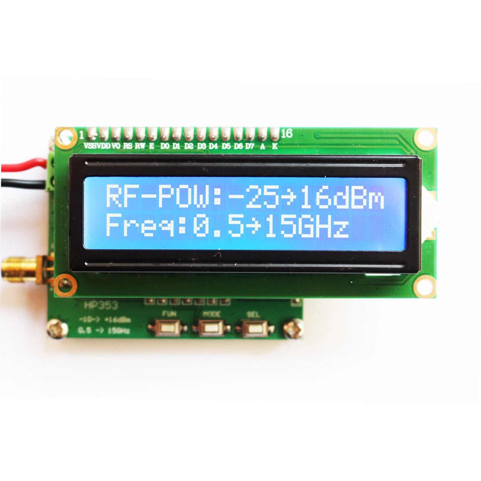 

HP353 Измеритель мощности RF Программируемое значение затухания 0,5 ГБ ~ 15 ГГц -10 ~ + 16 дБм