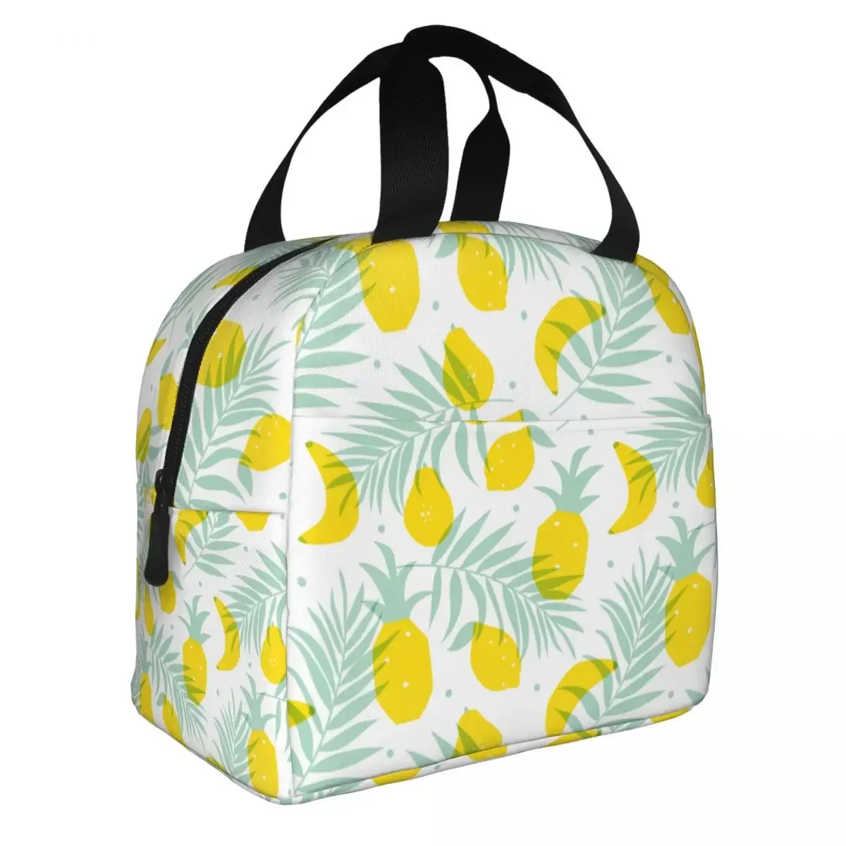 Lemon Banana Lunch Bag Waterproof Insulated Oxford Cooler Bags Thermal Food Picnic Lunch Box for Women Children