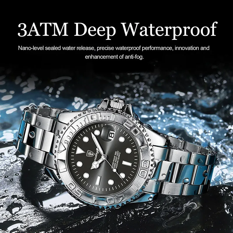 Creative Style Sports Watches Men Top Brand Waterproof Calendar Military Watch For Man Luxury Stainless Steel Business Clock New