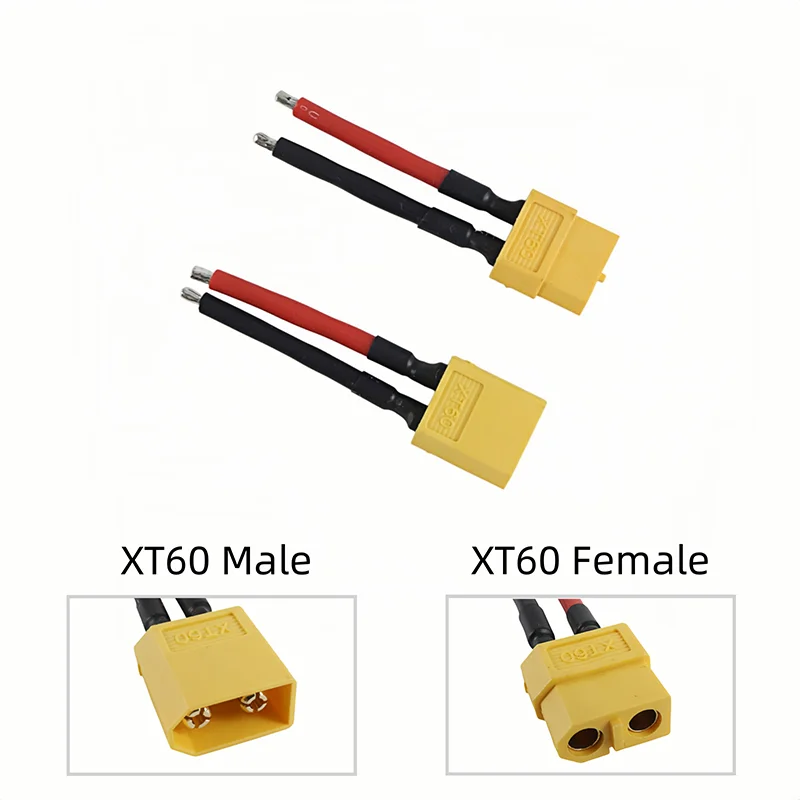 5 Paar XT60 Stecker-Buchse-Verbinder mit 50 mm 14AWG Silikonkabel für RC-Drohne, Quadcopter, Auto, Boot, Lipo-Akku, ESC – Detail 3