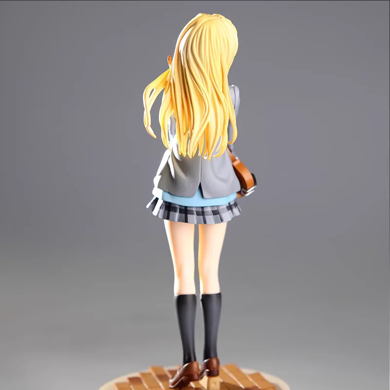 Bandai 16ซม. อะนิเมะชิกาทัตสึวา Kimi NO uso miyazono Kaori ฟิกเกอร์1/8 shifuku ver. ของขวัญตุ๊กตาตุ๊กตาขยับแขนขาได้ Arima kousei TO NO deai