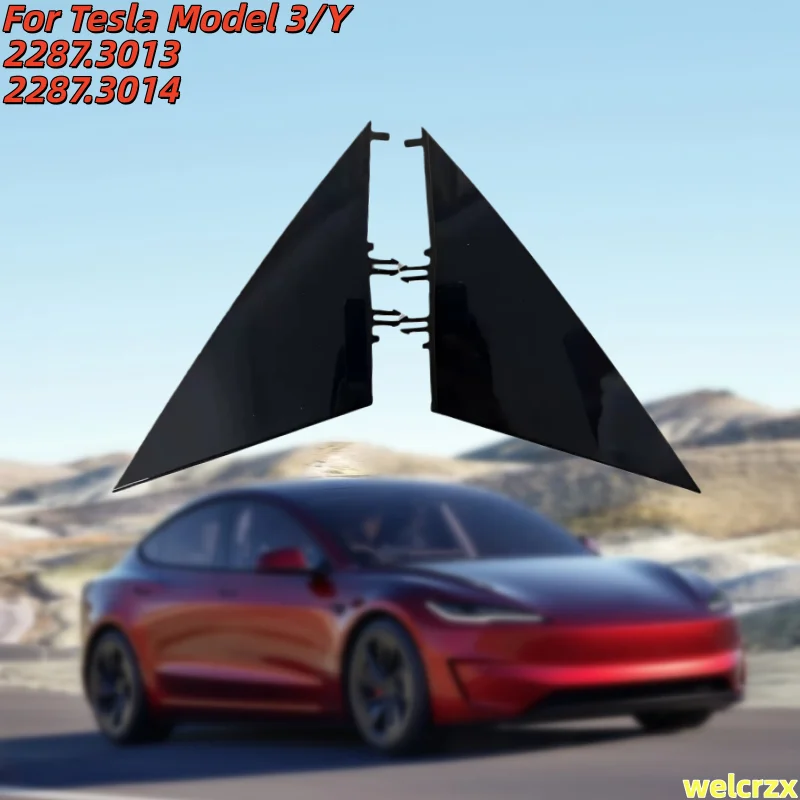 High-Quality Rearview Mirror Triangle Plate for Tesla Model 3/Y (2017-2024)  OEM Reference No. 2287.3013 / 2287.3014