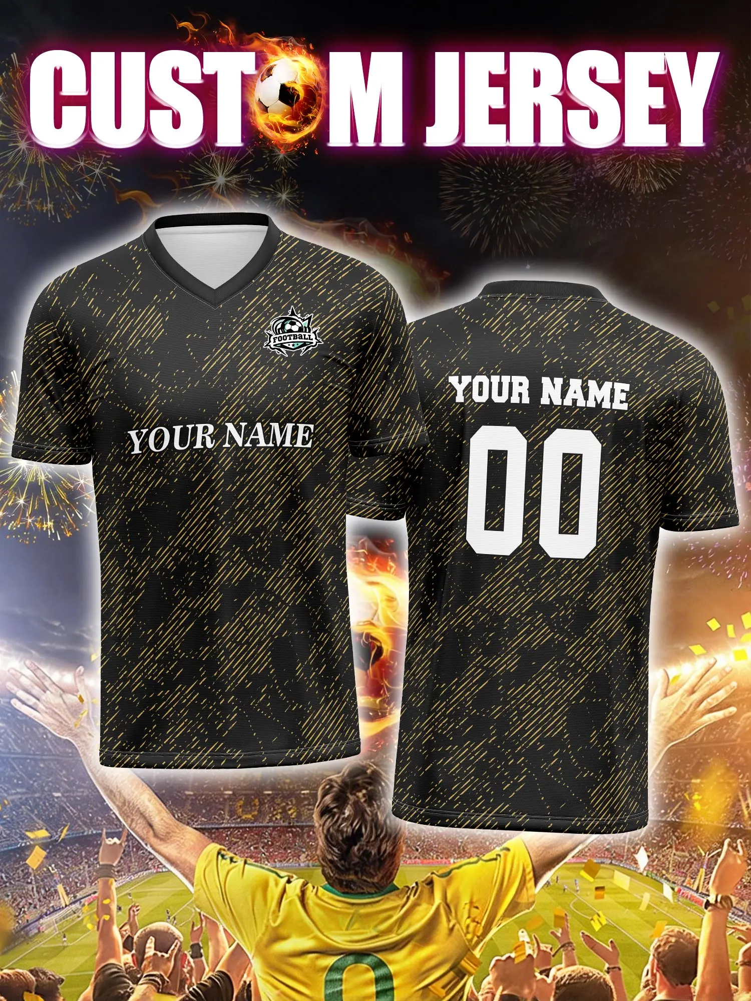 

Футбольная форма на заказ с индивидуальным изображением, номером и именем, эксклюзивный лимитированный комплект для болельщиков