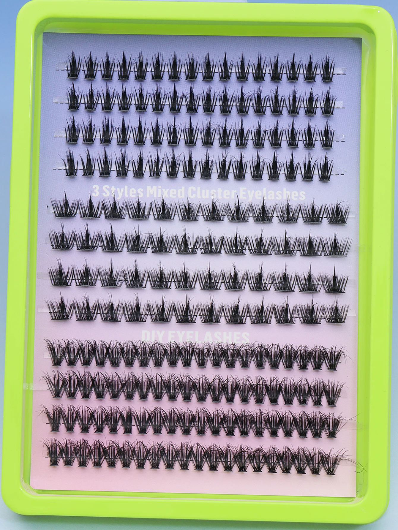 192 مجموعة من 3 أنماط مزيج من الرموش المخصصة للعيون الملونة والحفلات الطبيعية والنوادي وحفلات اجتماعات العمل اليومي والنوادي