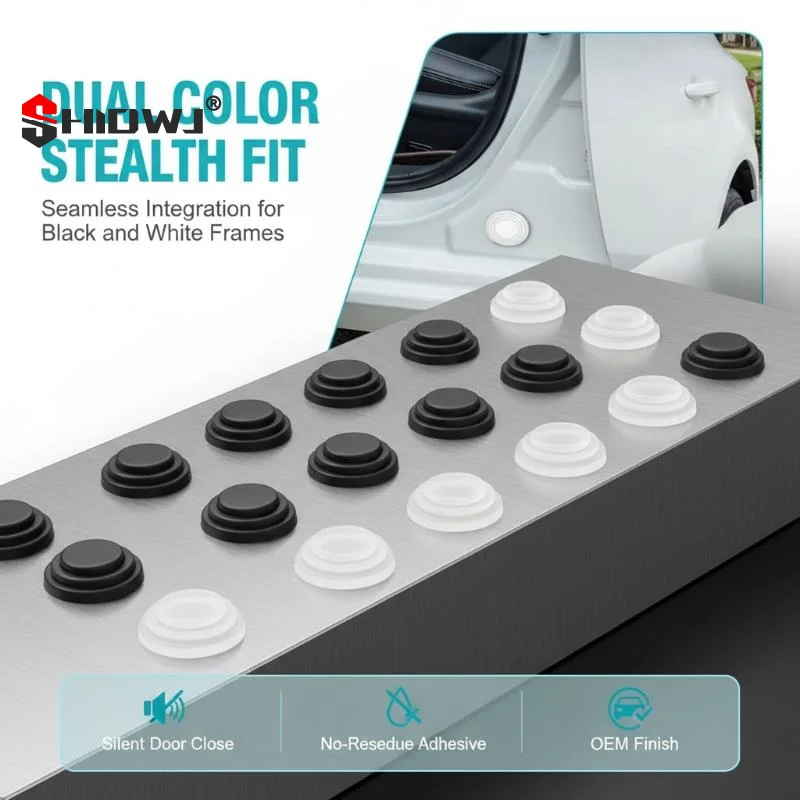 SEAMETAL 12Pcs Upgraded Car Door Gap Cushion Hood Bumper Shock Absorber Reduce Noise Door Protection Pad Universal For Sedan Su