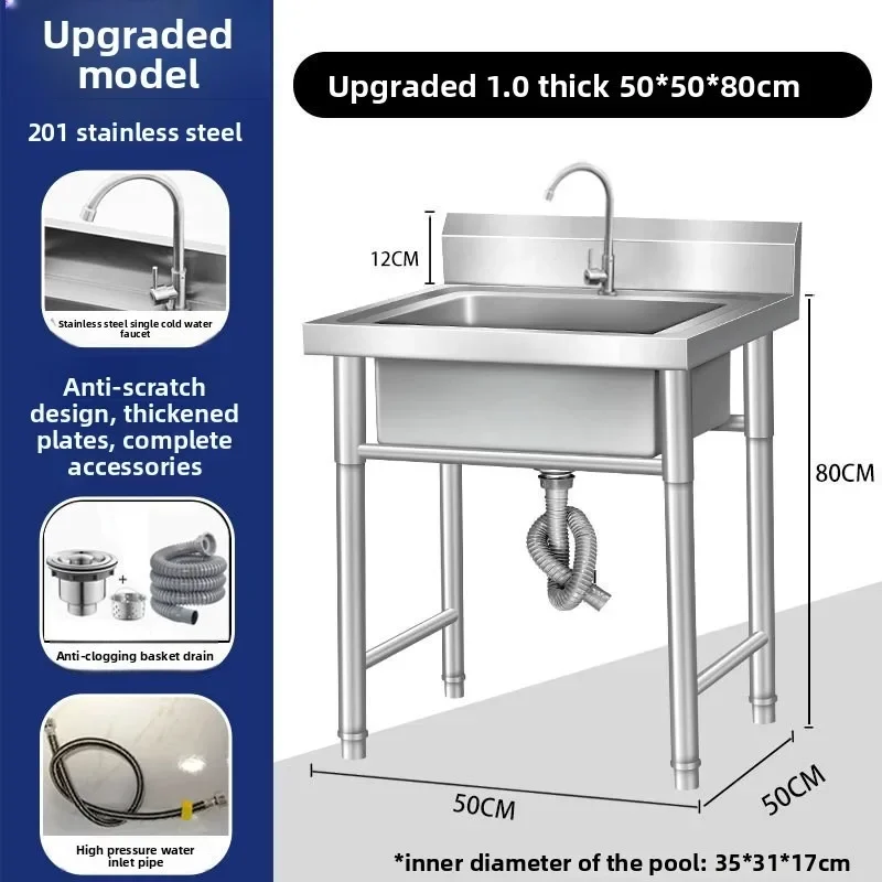 Premium Stainless Steel Kitchen Sink Twin Bowl Triple Basin Commercial Quality Heavy Duty Restaurant Grade Sink Kitchen Items