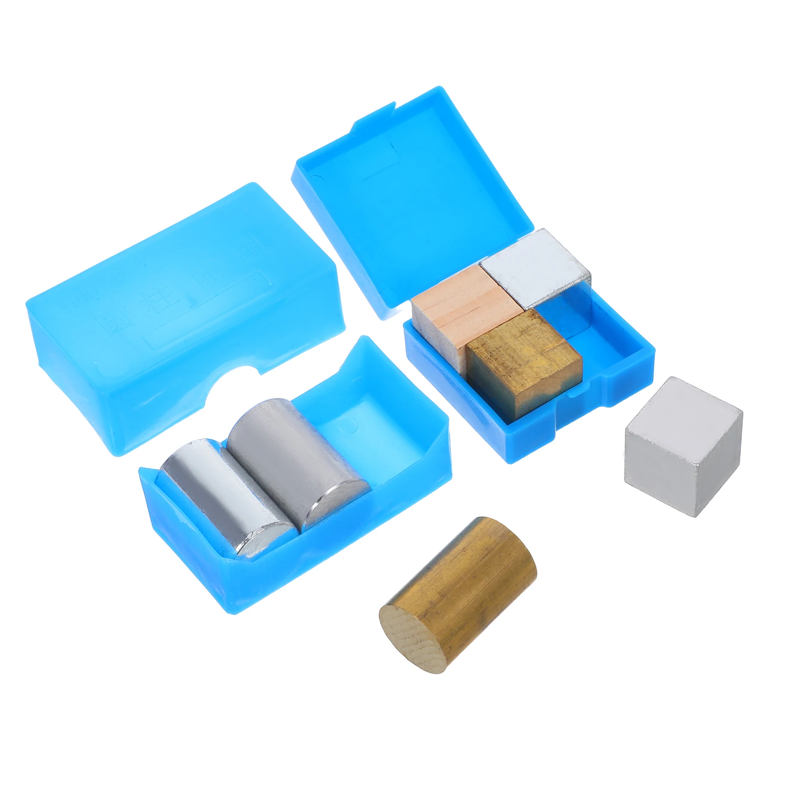 

7 Pcs Physical Experiment Scientific Density Cubes Aluminum Block Physics Projects Box