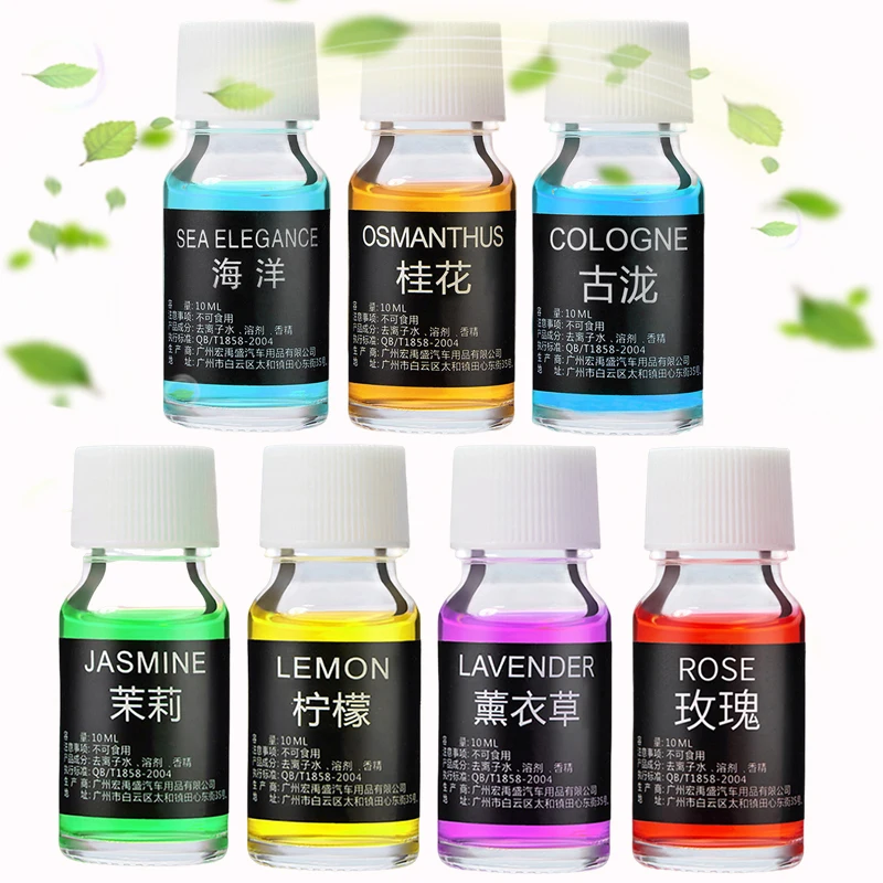 Car Fragrance Car Air Freshener Refill Liquid Perfume Essential Oil Natural Plant Aroma Diffuser Auto Interior Accessories 10ml