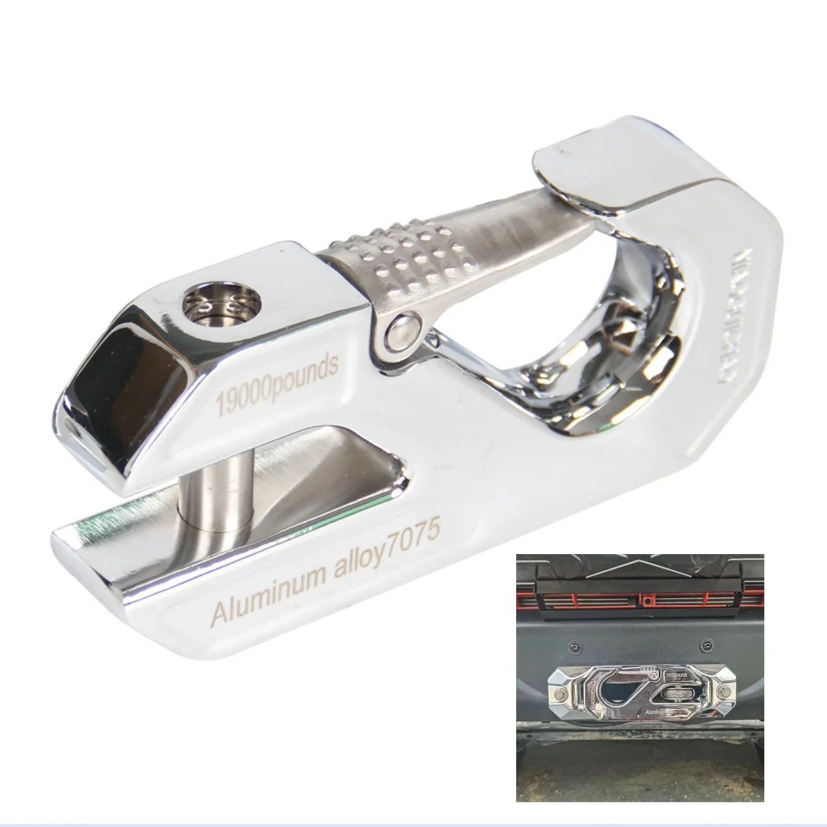 Silver Tow hook Rope guide  Stainless steel Universal  Rope Guide JL1276