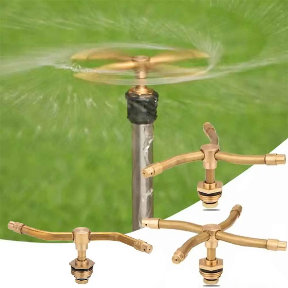 

1 Pcs 2/3/4 Arm Automatic Rotary Whirling Sprinkler Garden Lawn Irrigation Watering Nozzle Spray Rotating Brass Sprayer