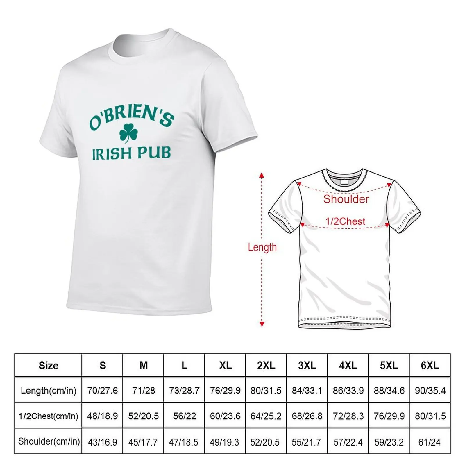 O'Brien's Irish Pub T-Shirt anime t shirts oversize t shirts cotton 100% t shirt man luxury T-shirt