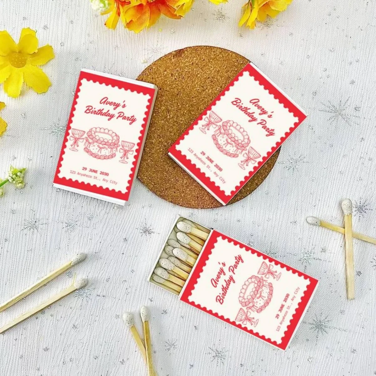

Personalized Birthday Matchbook, Birthday Matchbox, Personalized Matchboxes, Birthday Party Match Box, Milestone Birthday Celebr