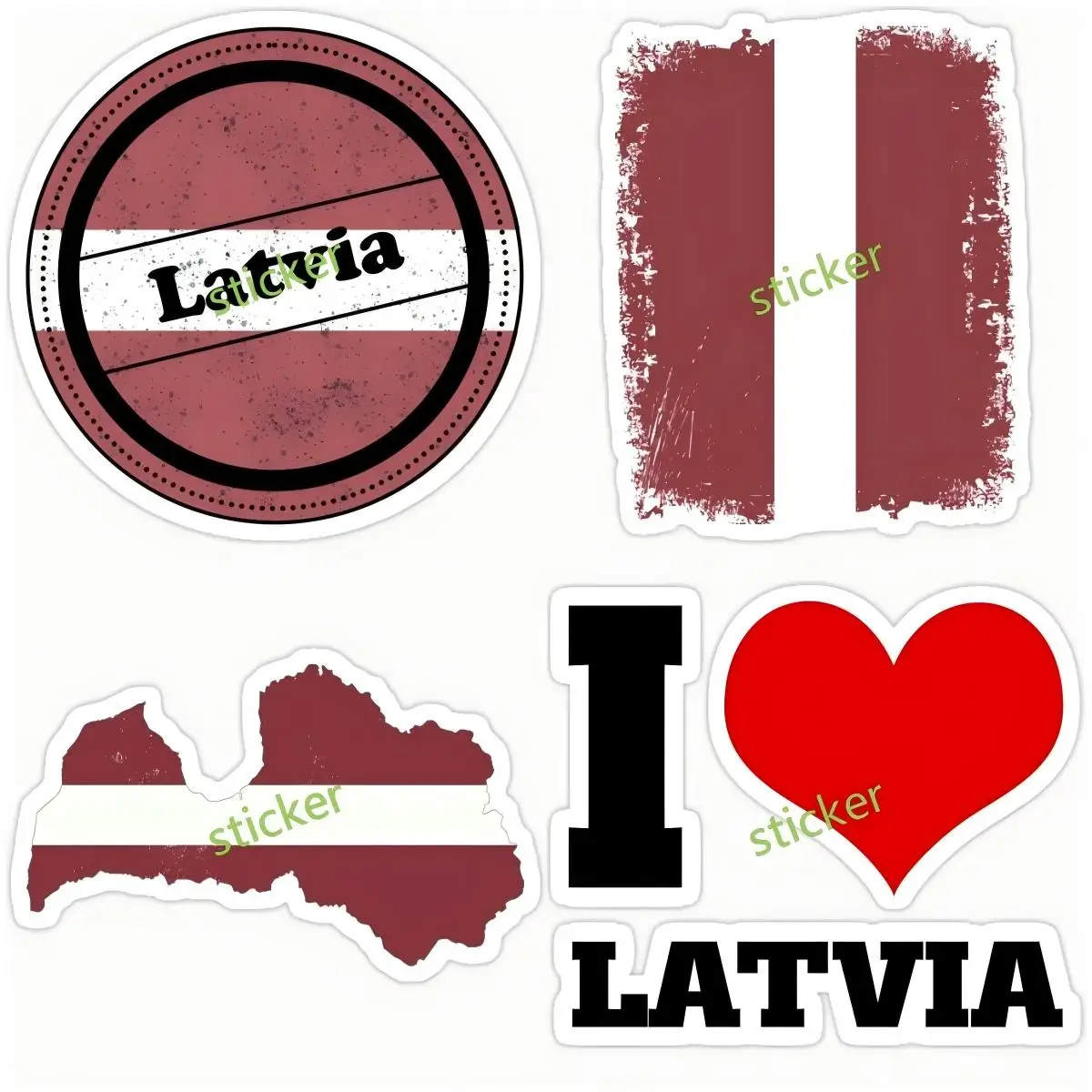 

Latvia decal Window Decal Vinyl Graffiti Cartoon Car Decoration Waterproof Graphics Car Styling Accessories