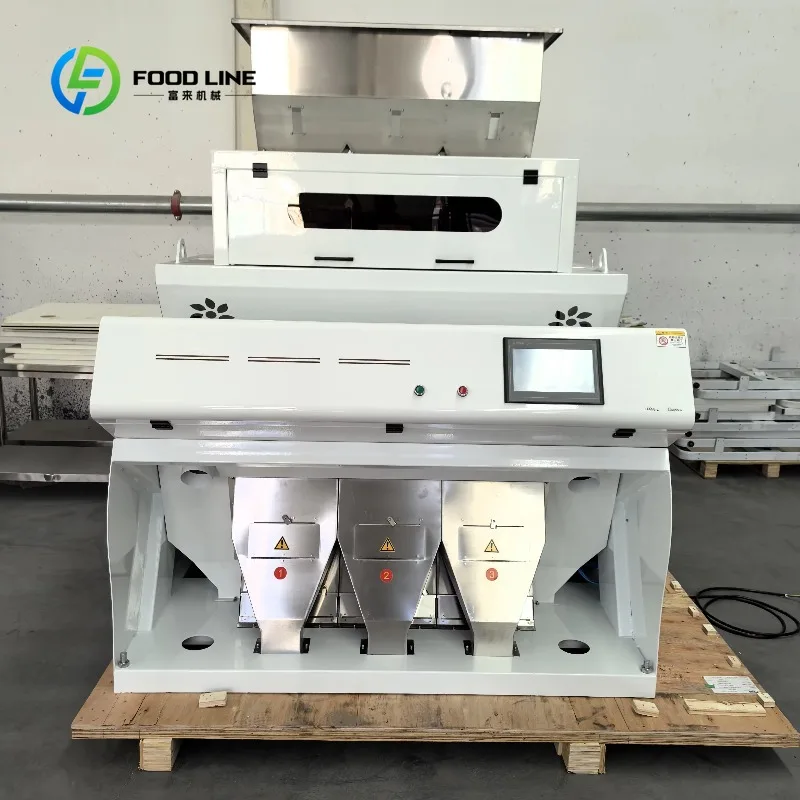 Optical Rice Grain Ejector Valves Color Sorter Machine Roasted Coffee Ai Intelligent Coffee Beans Color Sorter Meter