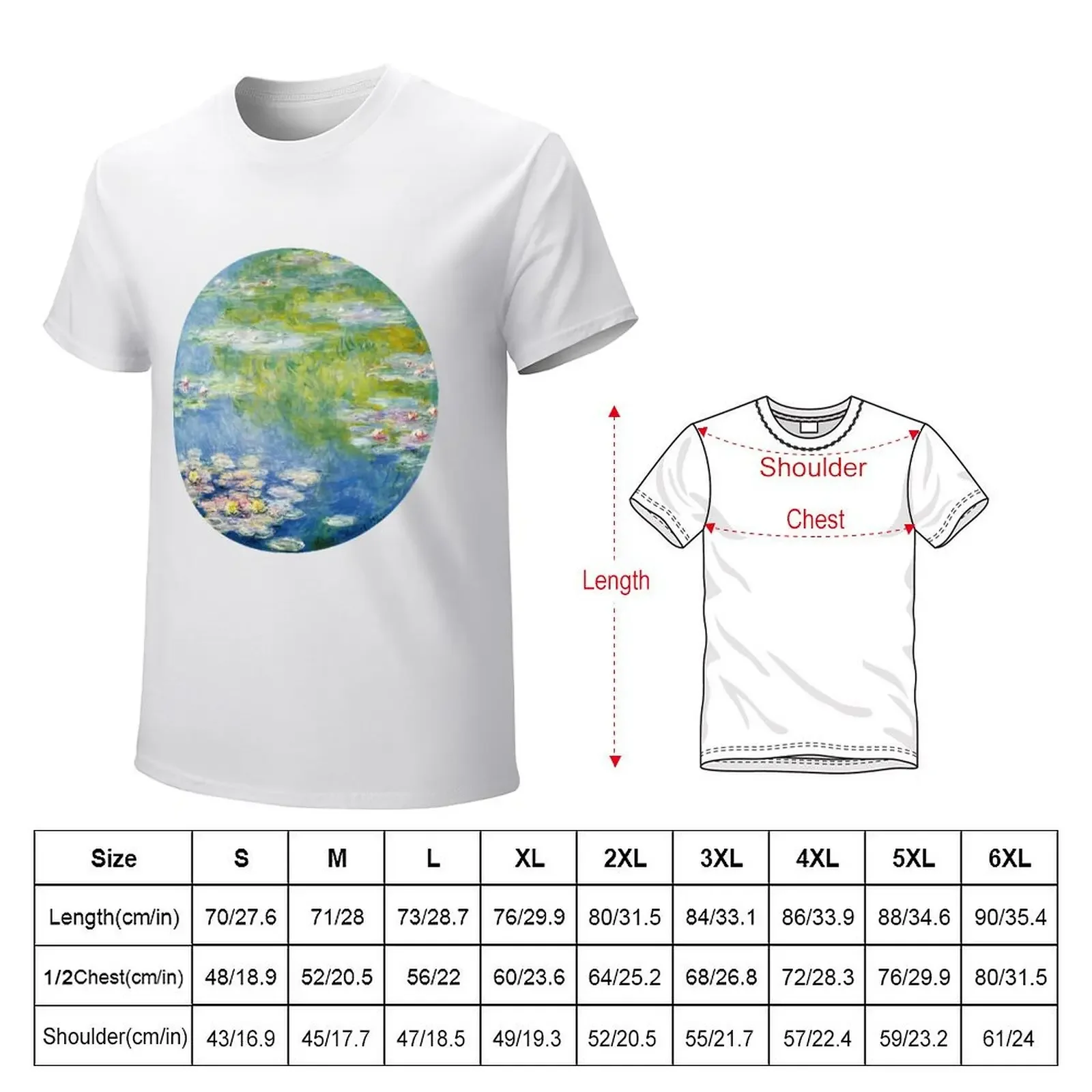 Monet Water Lillies T-shirt Aesthetic clothing cute clothes heavy weight t shirts for men