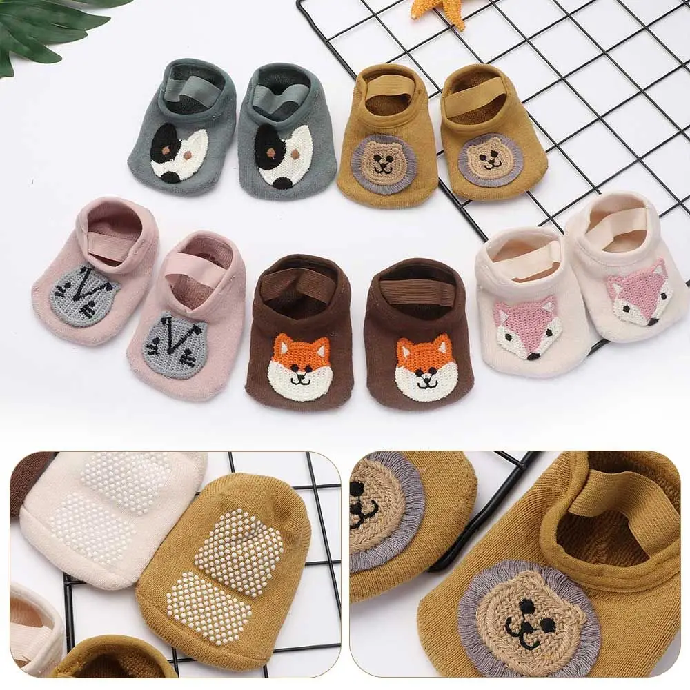 Indoor First Walkers Anti-slip Prewalker Infant Crib Shoes Cotton Floor Socks Animal Baby Socks Toddler Accessories