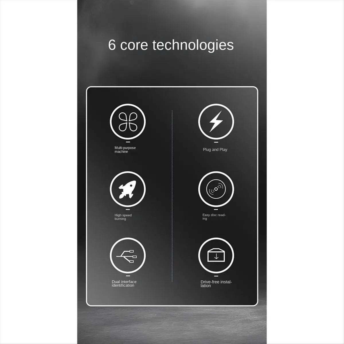 

Okay 7 in 1 External Drive USB3.0 Burner CD DVD +/-RW Player with SD/TF Ports Optical Drive for Windows