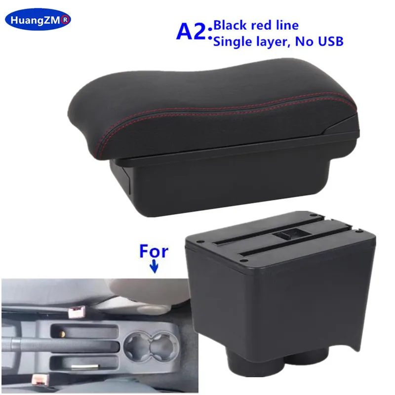 Voor Volkswagen Polo Armsteun doos Voor VW Polo 9N3 Mk4 Auto Armsteun doos 2002-2009 Interieur Retrofit opbergdoos auto accessoires - afbeelding 1