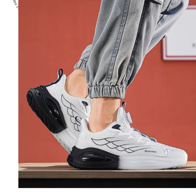 2024 Nieuwe Heren Sneaker Mesh Ademende Heren Casual Sneaker Demping Soft Bottom Training On-Slip Comfortabele Man Hardloopschoenen Hot