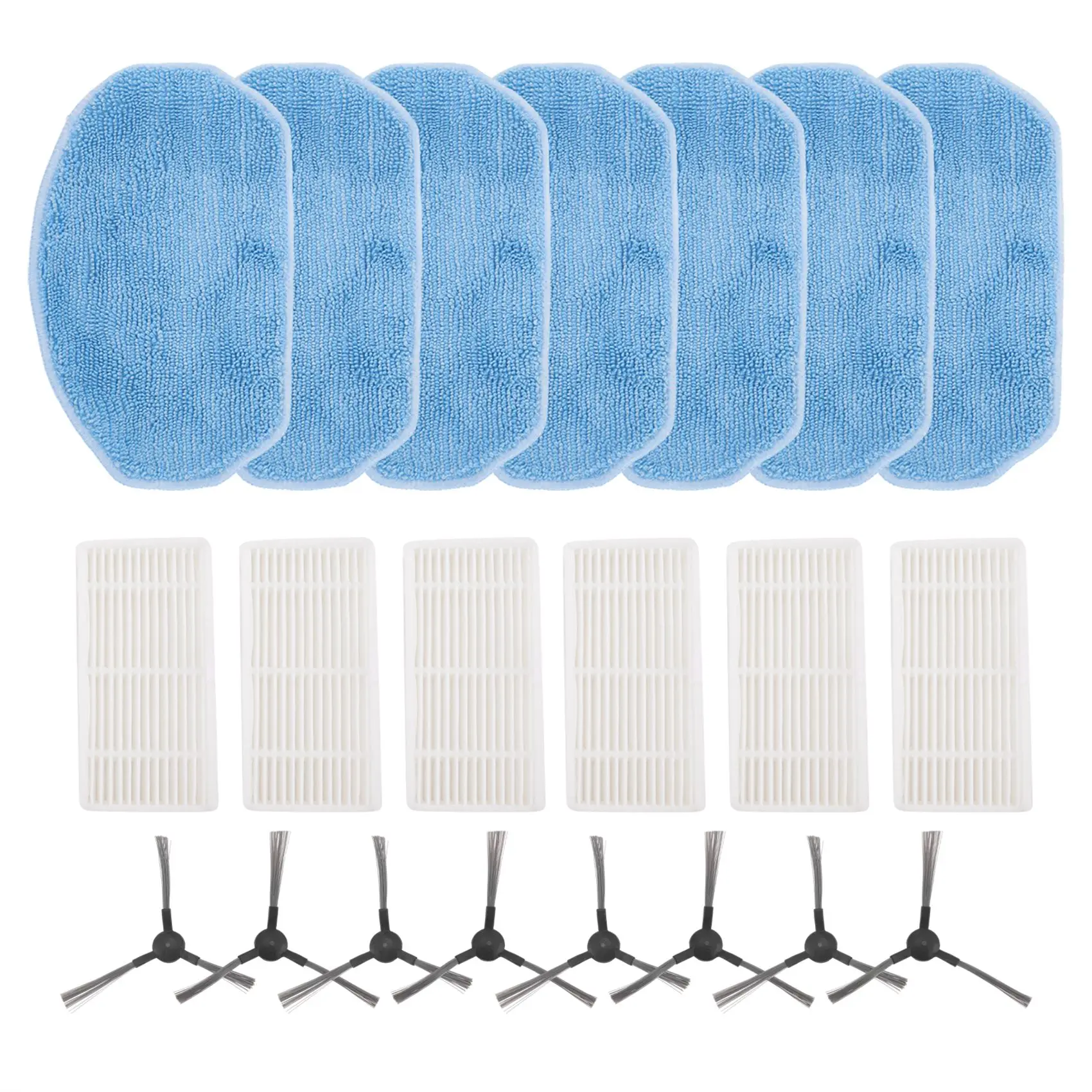 DT19 21PCS Accessories Kit for Midea VCR04W Robot Vacuum Cleaner, Replacement Parts Side Brush Hepa Filter Mop Cloth