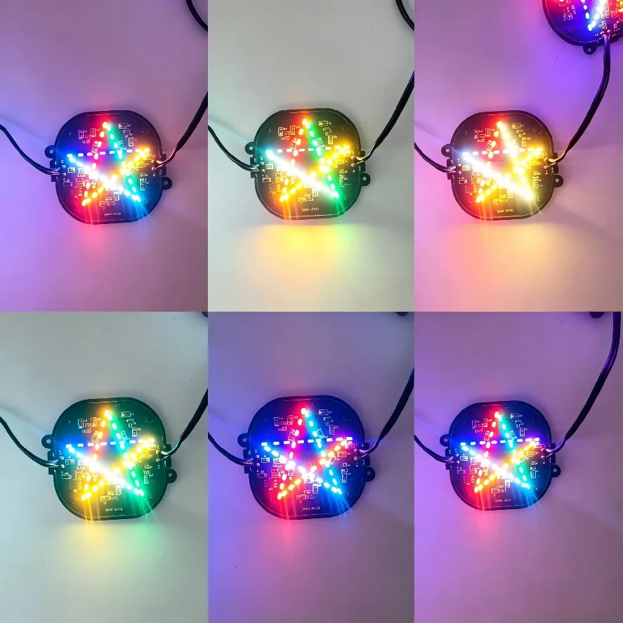 LED Module Pentagram 12V RGB Multicolour Flowing Light IP66 Waterproof Colorful Lamp For Bar Party Holiday Decoration ﻿