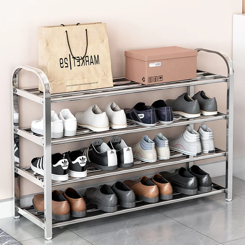 

Modern Living Room Home Furniture Unique Cheap Metal Entrance Shoe Display Rack Storage