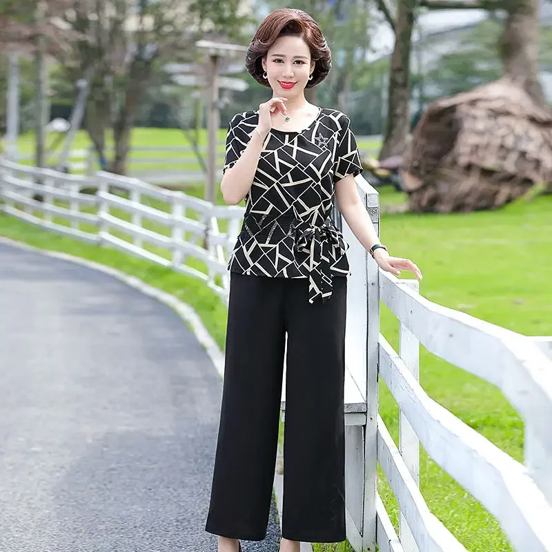 Modne koszule damskie z nadrukiem, luźny krój, nowy styl, szyfonowe, z krótkim rękawem.