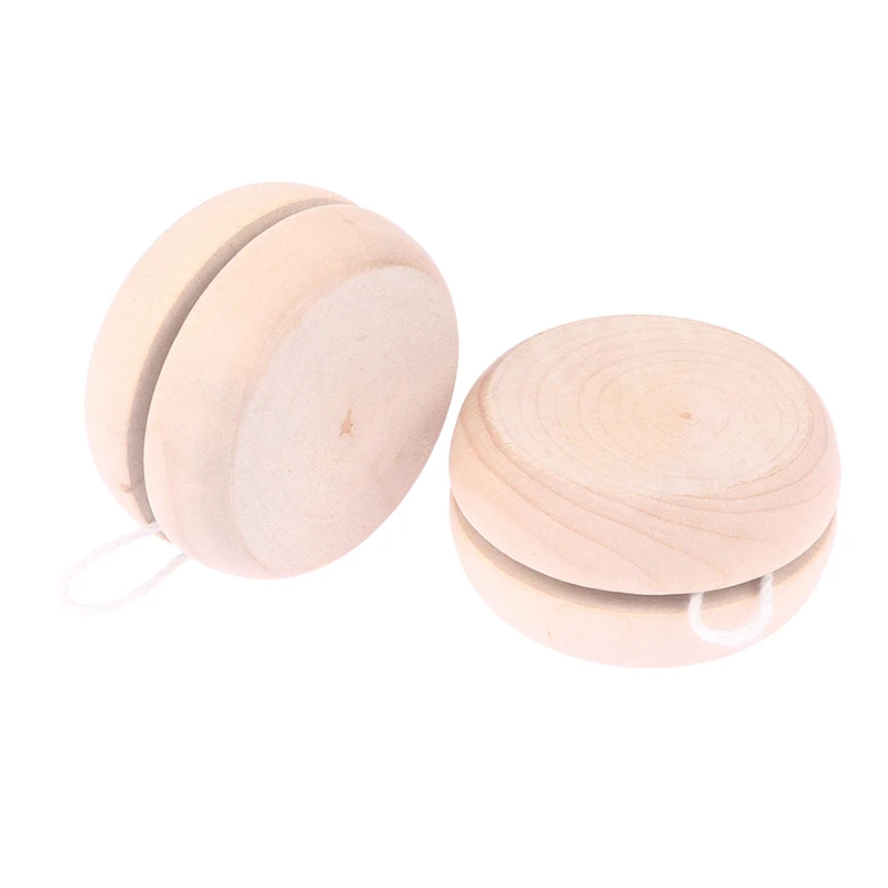 Mini Wooden Yoyo Toy DIY Hand-Made Baby Ball Round Log Yo-Yo Creative Kids Crafts Gift For Children