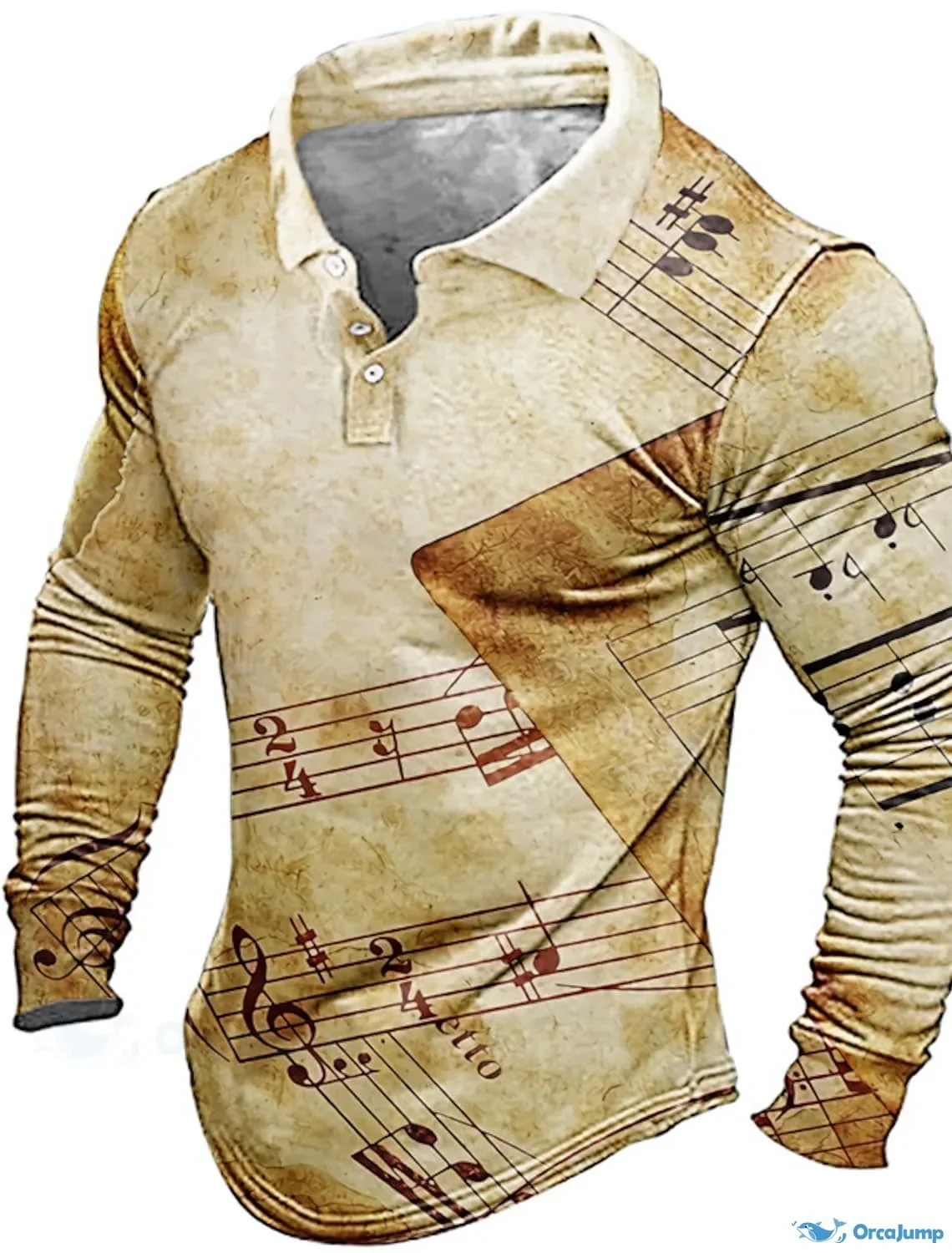 

Мужская рубашка поло с длинными рукавами и нотами, спортивная одежда для отдыха на открытом воздухе, офисная повседневная одежда на пуговицах, весна и осень