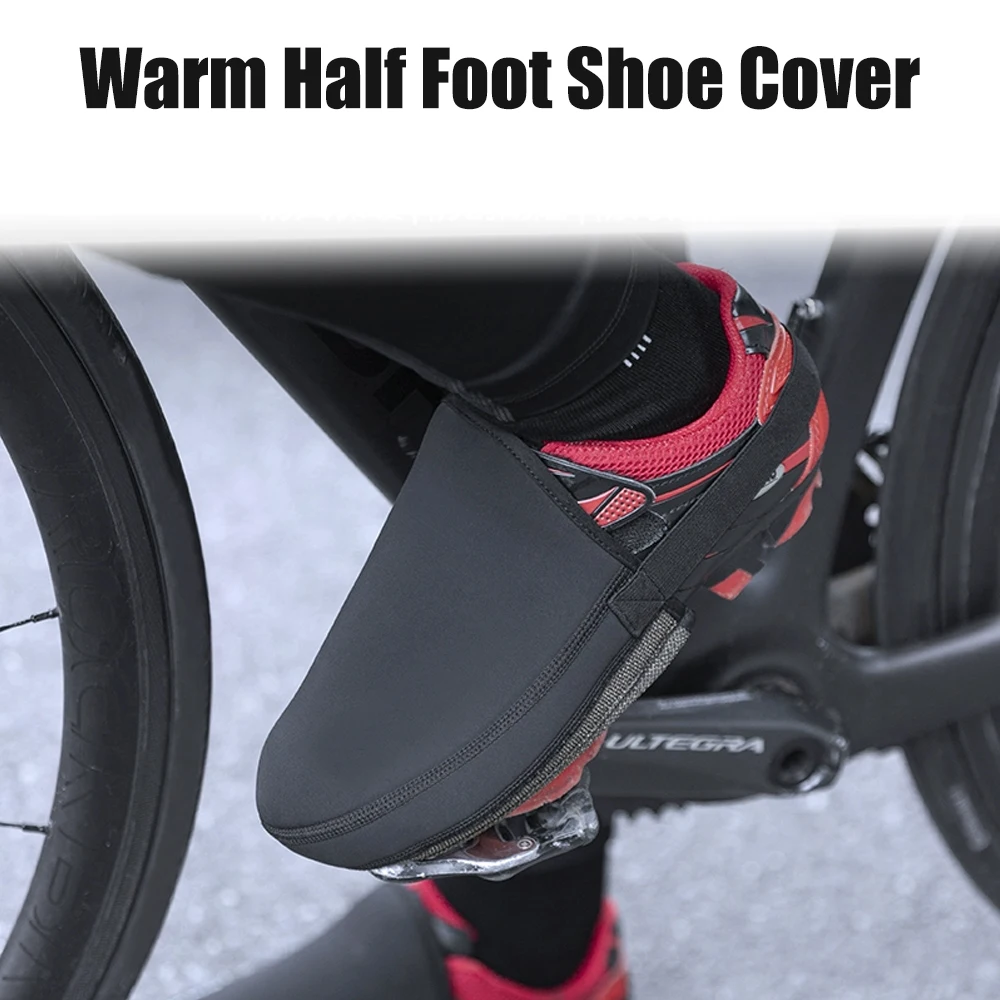 

1Pair Foot Brace Cycling Shoe Covers Thermal Shoes Toe Cover Half Shoe Cover Water-Resistant for Mountain Road Cycling Shoes