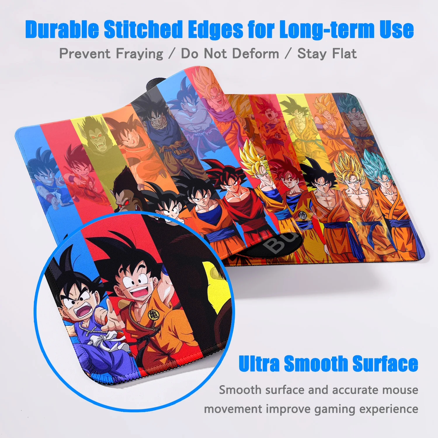 HD Print Anime Goku D-Dragons Balls Mouse Pad 900x400mm Computer Gamer Lock Edge Desk Mats XXL Keyboard Mouse PC Non-slip Carpet