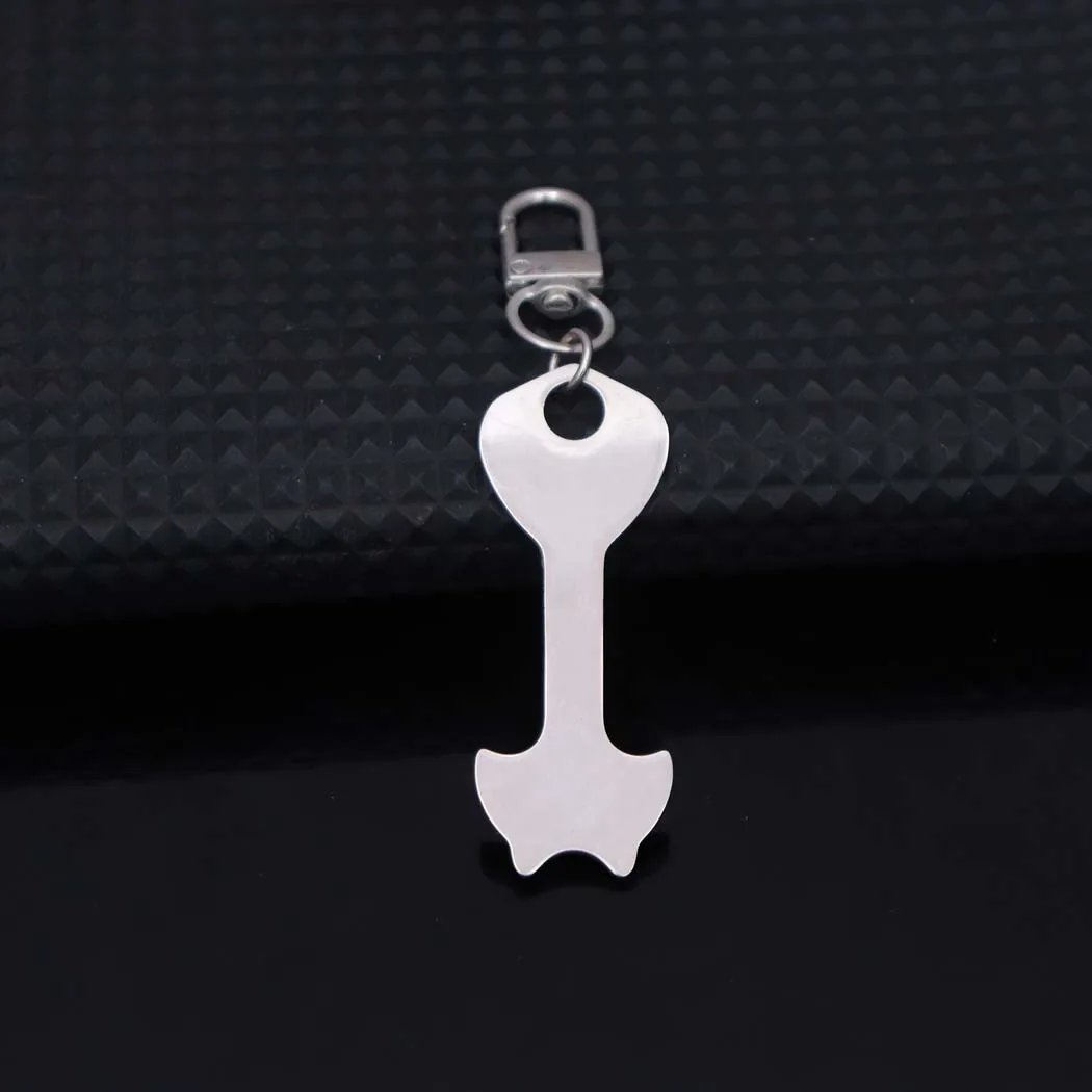 New style fashionable stainless steel supermarket trolley pendant keychain bag for cars - simple and versatile accessory for han
