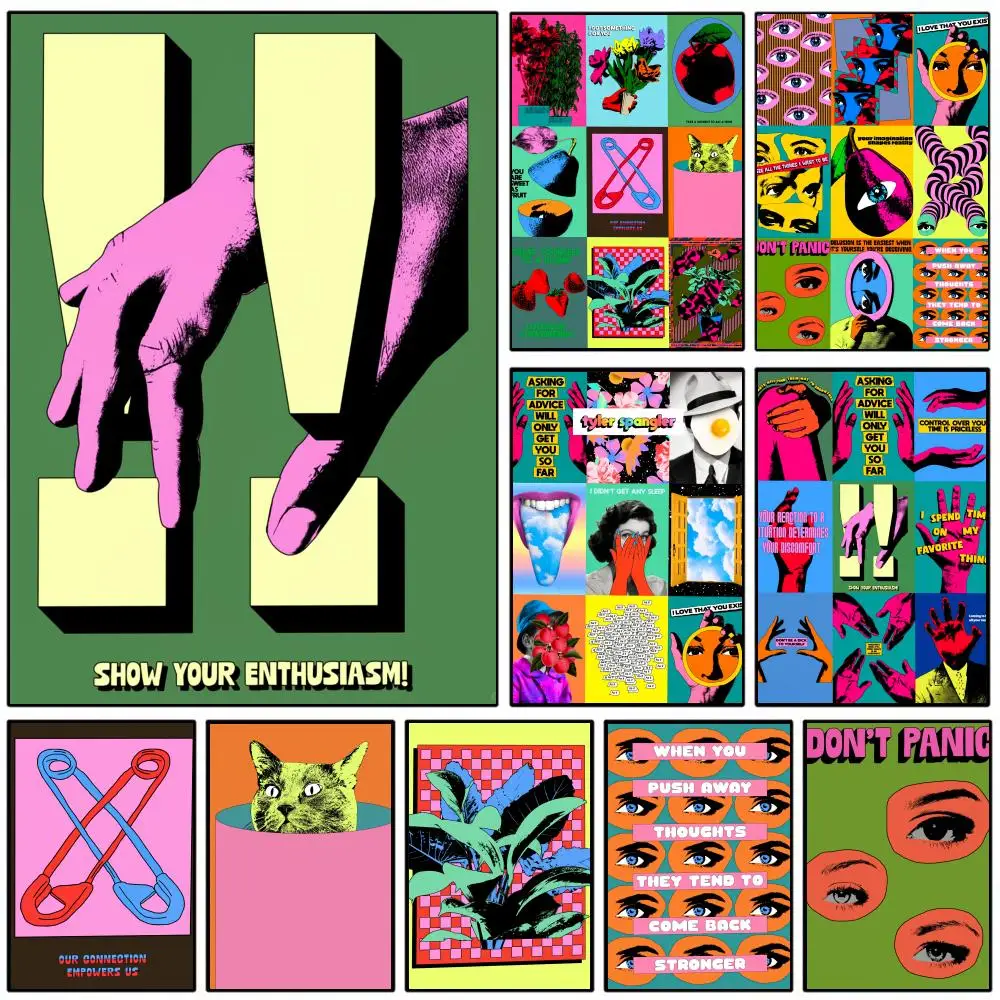 Póster de Tyler Pop Art Spangler, decoración de pared autoadhesiva HD para el hogar, oficina, dormitorio y más, opción de regalo ideal