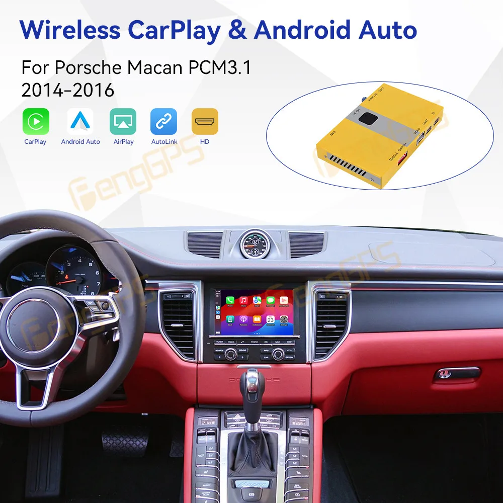 Wireless Carplay Android Auto Decoder Smart Module For Porsche Macan PCM3.1 2014-2016 Car Accessories