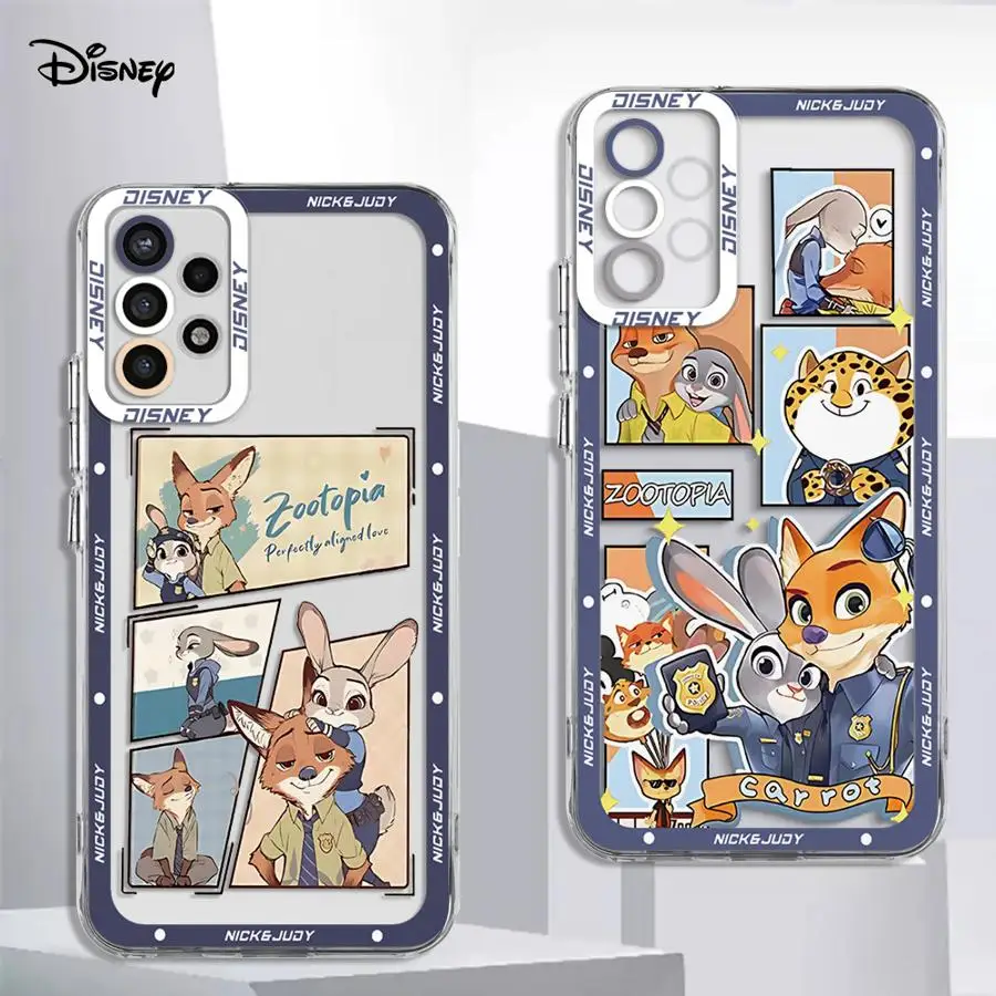 Disney Zootopia Cover Case for Samsung Galaxy A35 A55A53 A54 A73 A34 A33 A25 A24 A13 A14 A15 Clear Soft Shell