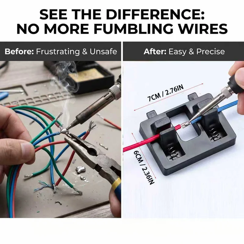 1Wire welding fixture+1Dual-purpose screwdriver，Spring clamping design，Portable design, easy-to-adjust soldering station wire cl