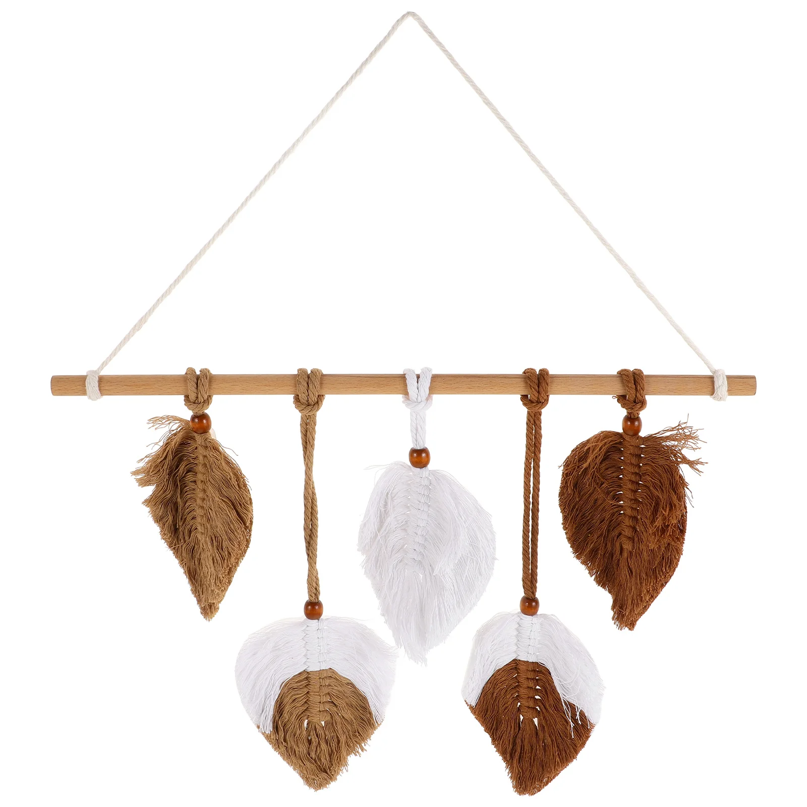 

Macrame Wall Hanging Boho Woven Leaf Art Bohemian Bedroom Decor Living Room Tapestry Handmade Lightweight Decorative Large
