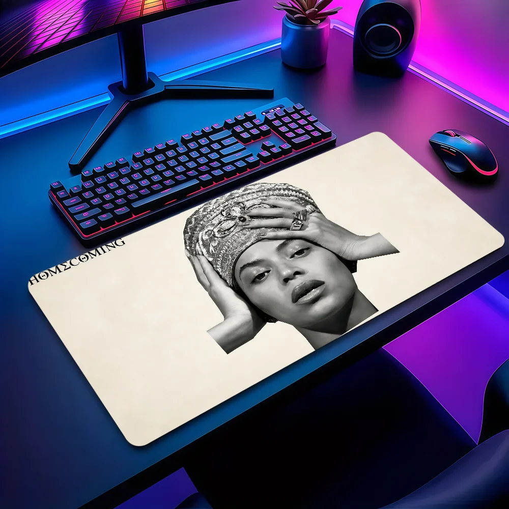 Singer Beyonce Mouse Pad Large Non-slip Lockedge Desktop Computer Desk Mat Keyboard Writing MousePad Office Gamer Student