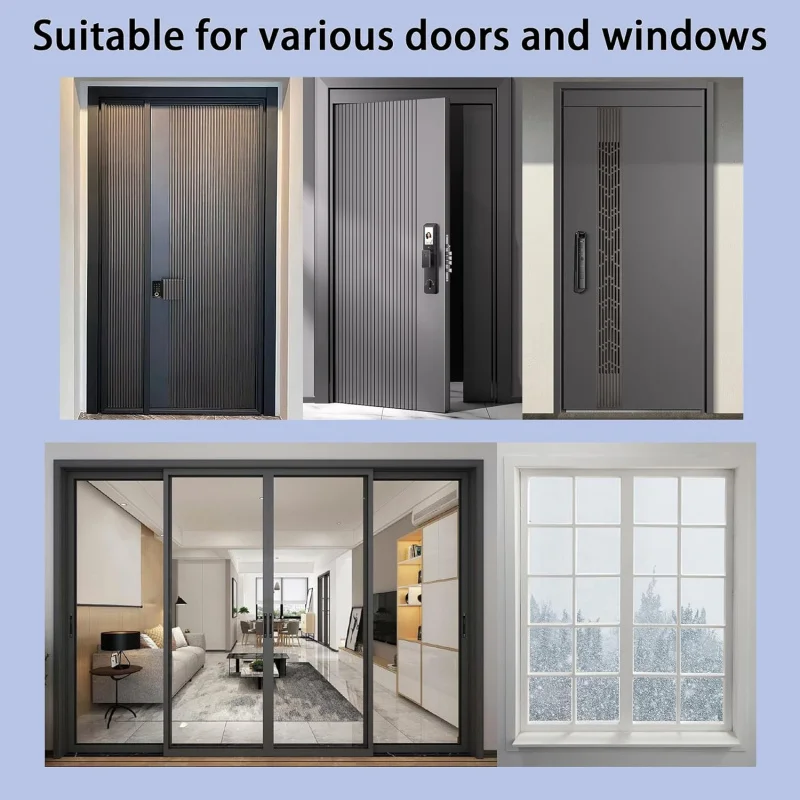 شريط عازل ذاتي اللصق على شكل حرف V، 236.4 لتر × 0.45 ساعة، باب سدادة مسودة السير الوقائي، فجوات النافذة - مقاوم للغبار، عازل للصوت #5