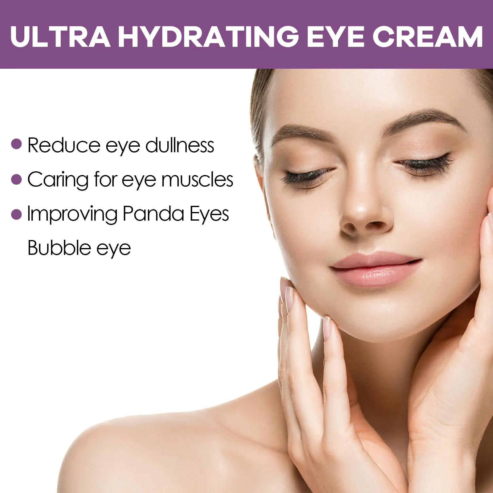 Moisturizing Eye Cream Fade Fine Line Lighten Dark Circles Anti Puffiness Crow's Feet ลบริ้วรอย Whiten Anti Aging Eye Cream