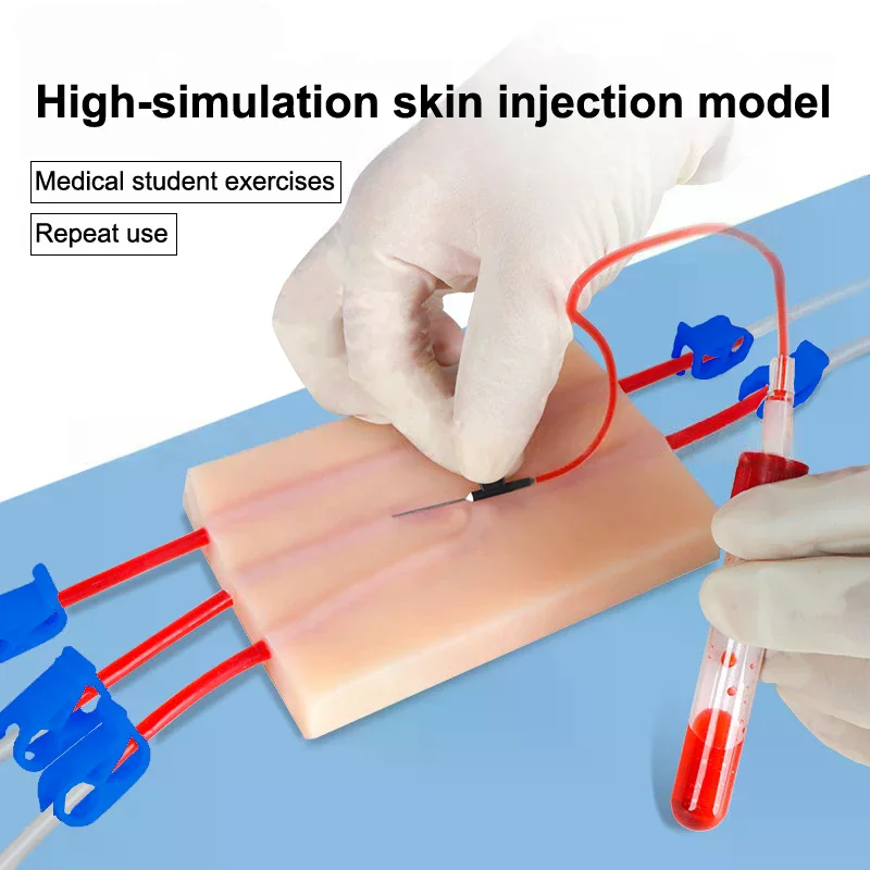 Venipuncture Injection Practice Pad Simulation Human Skin Tear Resistant Portable For Students Nurses Suture Training Model