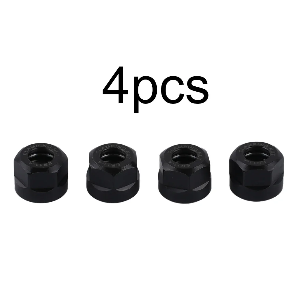 

ER Collet Milling CNC Chuck Holder Lathe A Type Clamping Nut, 4 Pack, High Strength and Hard for Enhanced Efficiency