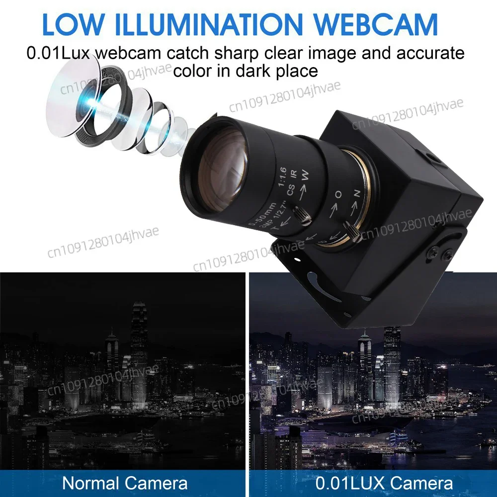 NEW ELP Optical Zoom Industrial Machine Vision FHD PC Webcam Inbuilt Microphone 1080P 30fps 2MP Low Light USB Camera for Robotic