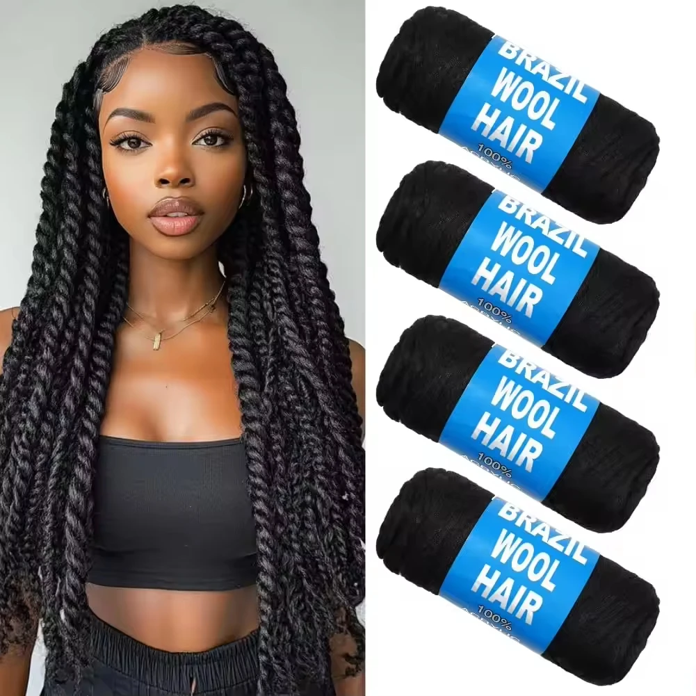 8Pcs Brazilianl Crochet Synthetic Hair Extensions Versatile for Braiding Box Braids Senegalese Twist Jumbo Perfect