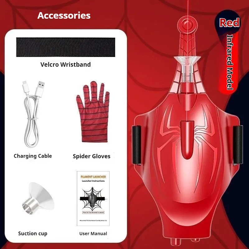 Spiderman Web Shooter Spider Man Cobweb Launcher Peter Parker Figur ML Legends Cosplay Zubehör Handschuhe Spielzeug Geschenk für Kinder